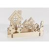 Mini Christmas Scene In Chiseled Wood To Assemble 23x16x3.5 Cm
