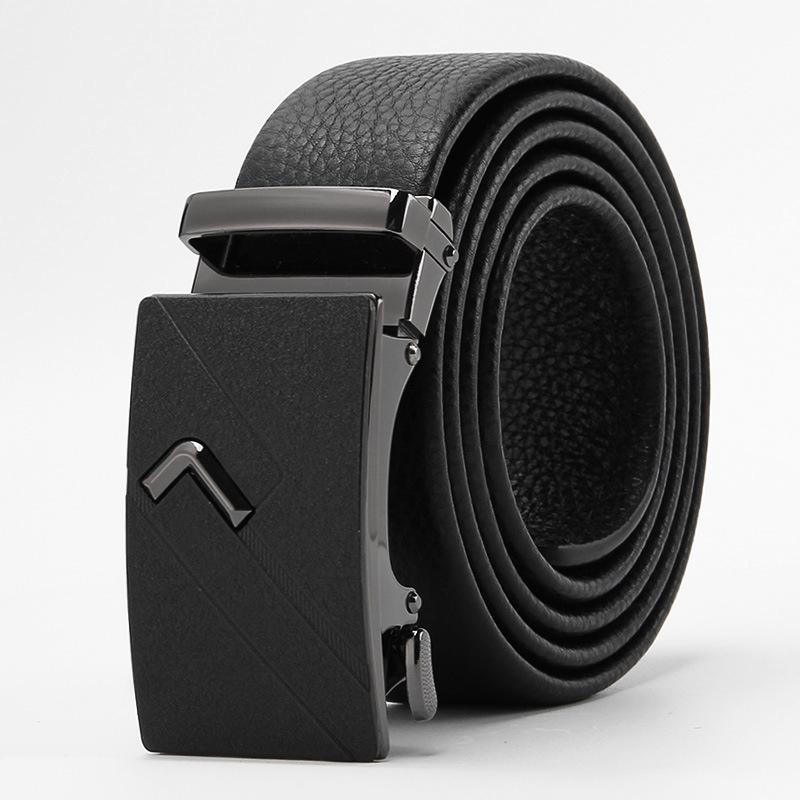 

Матовый ремень с автоматической пряжкой, окантовка, верхний слой коровьей кожи, высококачественный, деловой, повседневный, мужской, модный 110-130cm