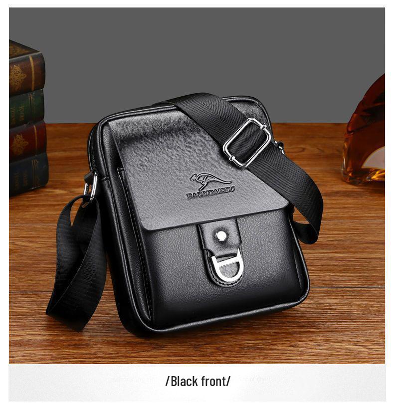 Men's Genuine Leather Crossbody Backpack - Casual & Business Trendy Bag