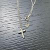 Used Justin Davis Cross Necklace Zirconia