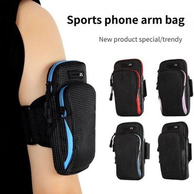 Atmungsaktives Sport-Armband mit Netz-Handyhalter für 4,7-6,5 Zoll Geräte, verbesserte verstellbare Riemen für Outdoor-Aktivitäten