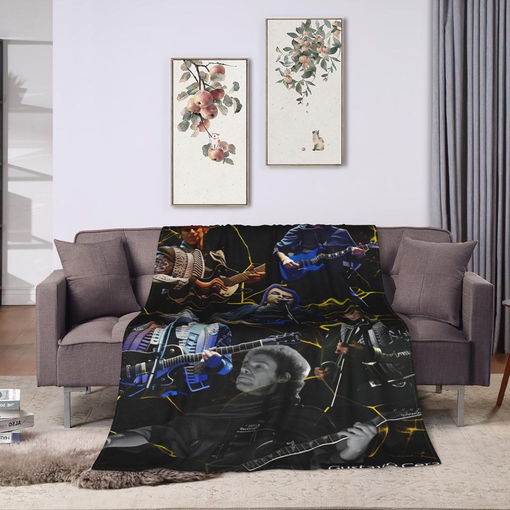 Gustavo Cerati Argentine Singer Blanket Warm Soft Print Plush Throw Blanket For Girls Boys Bedroom Flannel Bedspread Bed Cover