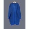 Women's Solid Color Long Open Knit Cardigan, Fashion Vacation Sweater Coat for Autumn Winter