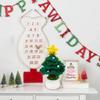 Cute Crochet Christmas Tree Decor Mini Artificial Knitted Tabletop Ornament  Holidays