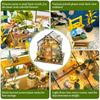 Puppenhaus Bausatz Mini DIY Blumenhaus Handgefertigt 3D Puzzle Montage Bauspielzeug Heim Schlafzimmer Dekoration mit Möbeln Puppenhäuser