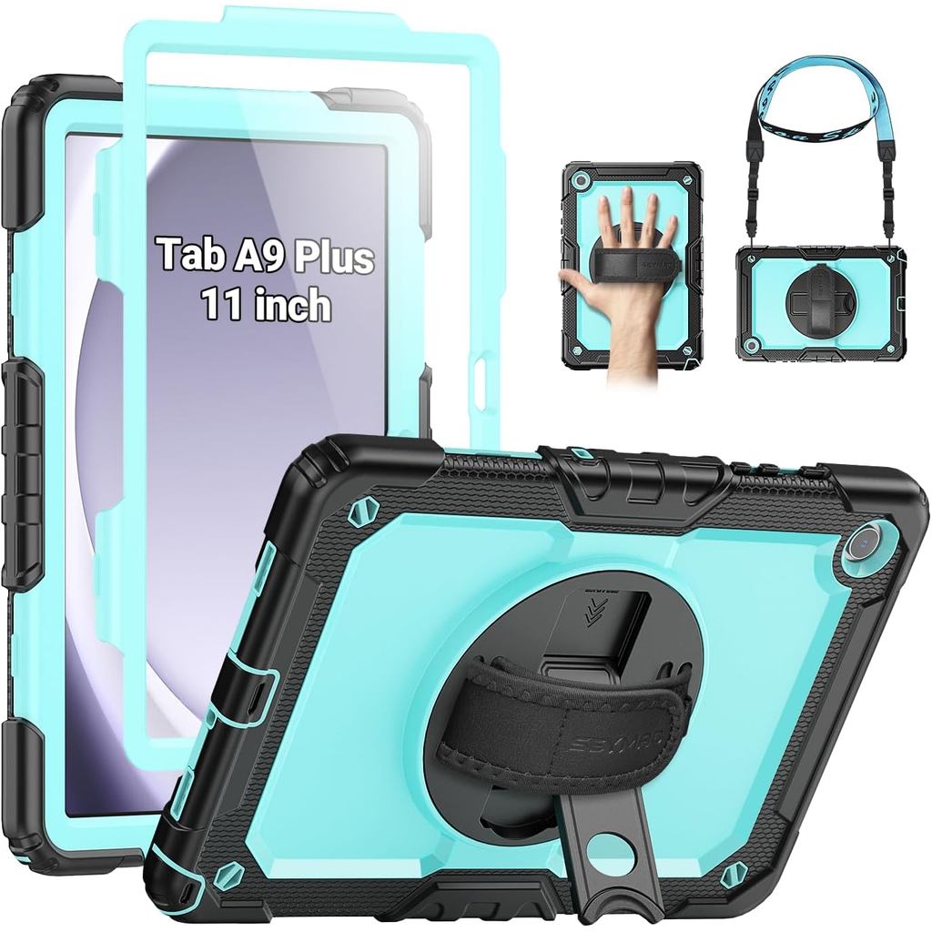 Étui pour Samsung Galaxy Tab A9+/ A9 Plus Étui 11  (SM-X210/X216/X218), Coque de protection avec protection d'écran