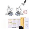 D Color Moissanite 925 Sterling Silver Butterfly Stud Earrings for Women Wedding Anniversary Zircon Party  Fine Jewelry Gift