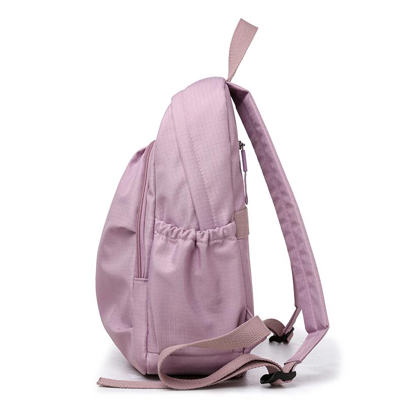 Solid Color Travel Backpack Water-Repellent Large Capacity Schoolbag for Middle School Students