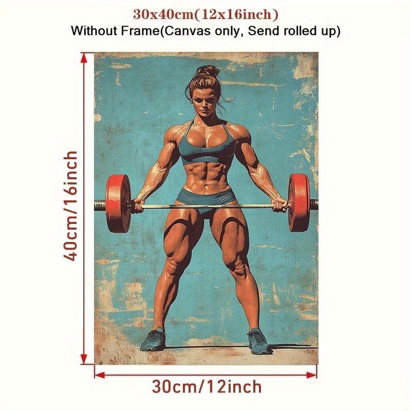 Fitness Motivation Metallblechschild Gewichtheben Fitness Poster Man Cave Garage Heimwanddekor 8x12 Zoll