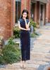 The first batch of 1011 spring clothes, the new model with rotator sleeves and velvet long cheongsam green, will be sent to the cheongsam skirt