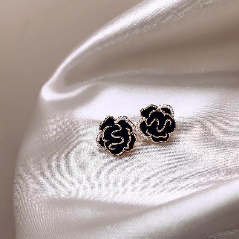 2023 Trendy S925 Sterling Silver Camellia Stud Earrings – High-End Fashion