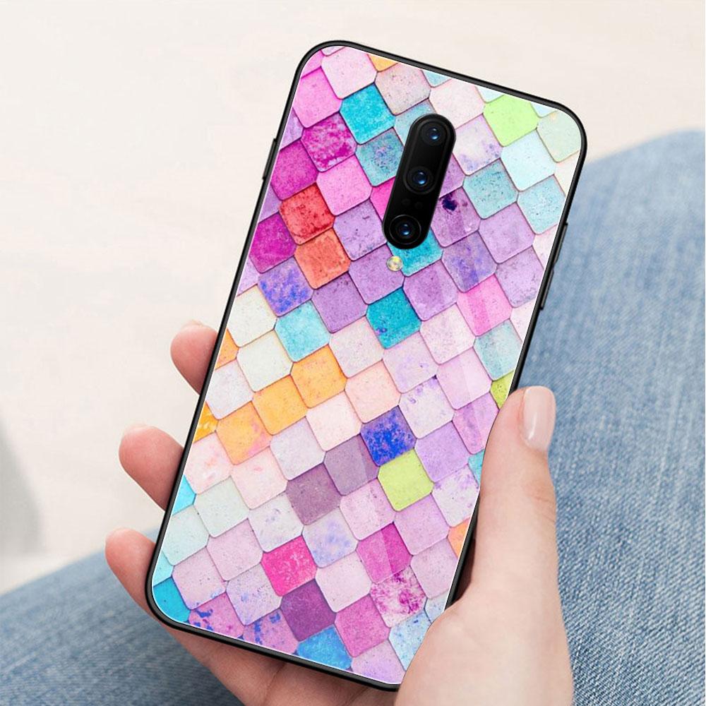 

Чехол для Oneplus 7 Цветной квадратный чехол с задней крышкой из стекла coque для Oneplus 5t для Oneplus 1+ 5 6 Oneplus 6 6t 7 pro Oneplus 6t