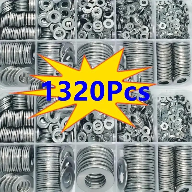 

1320-Piece Flat Washer Kit M2-M12 for Home and Industrial Use