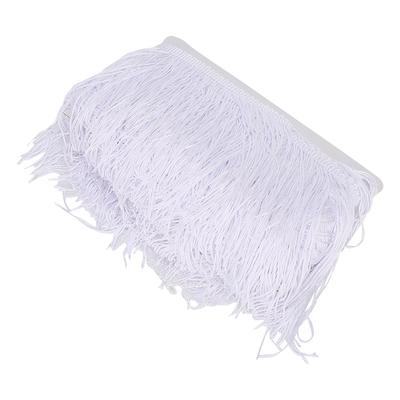 Tassels Fringe Lace Latin Dress Stage Clothing Shoes Craft Curtain DIY Accessories 14cm   5.5inWhite