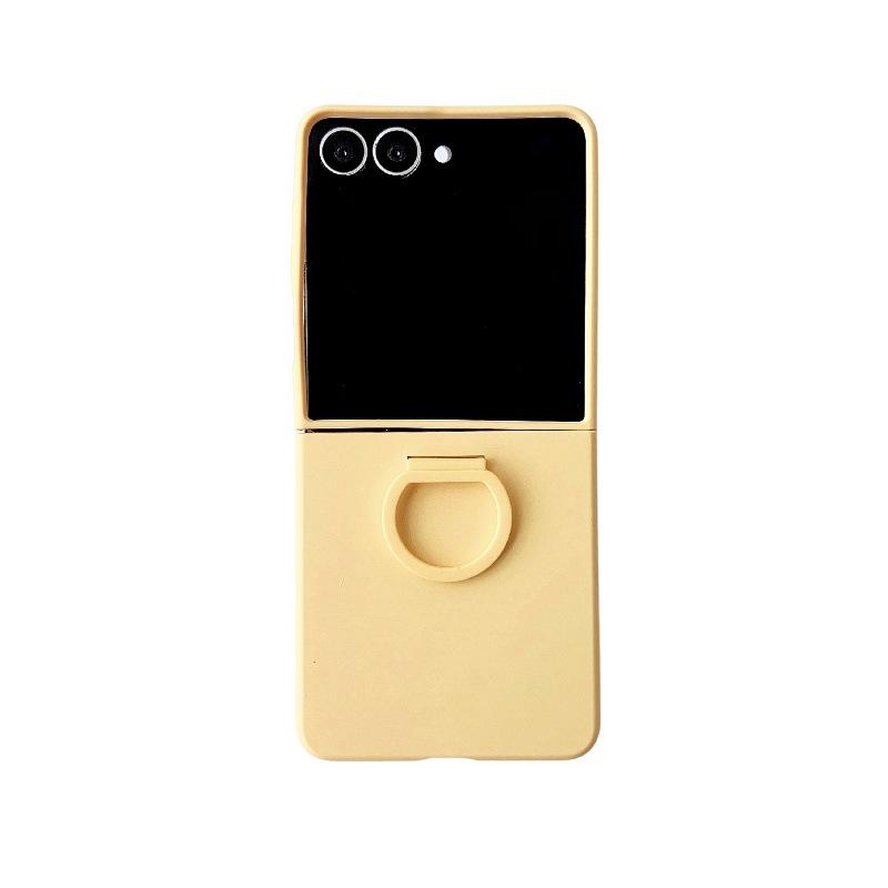 Fashion Macaron Solid Color Anti-Drop Ring Case for Samsung Z Flip7