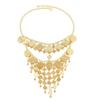 Ethnic Style Belly Dance Face Veil Coin Bell Masquerade Mask Luxury Dance Mask  Girl