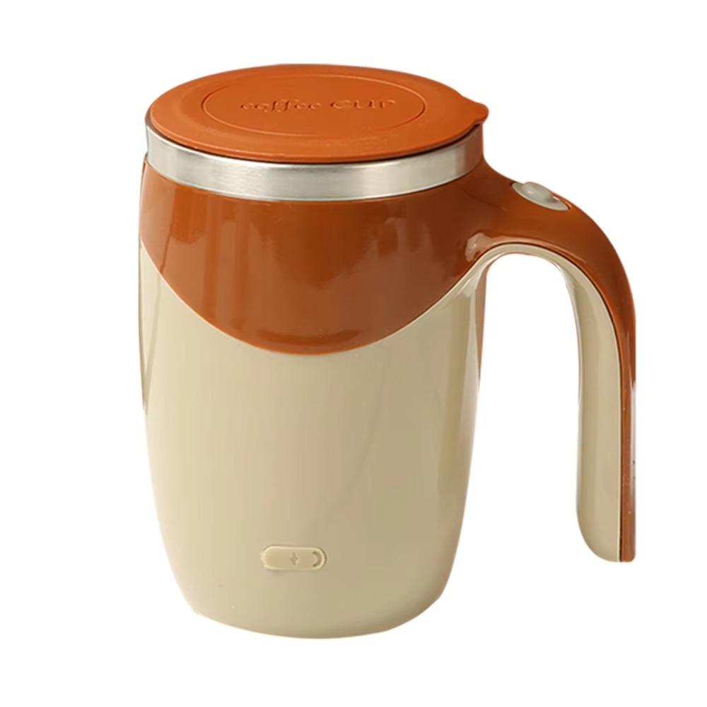 Leakproof Magnetic Coffee Mixing Mug Stainless Steel Electric Drink Mixer  Coffee Tea хаки