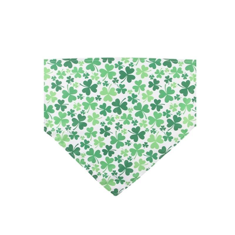 SaintPatricks Dogs Scarf Pet Printed Neck Scarf Holiday Bandanas Party Accessory