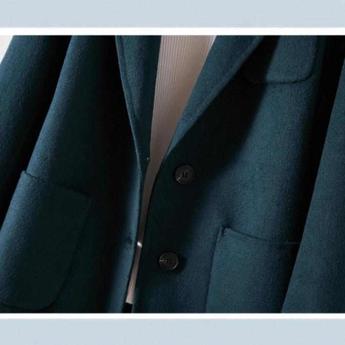 2025 Women's Autumn/Winter Slimming Wool Blazer – Elegant Double-Faced Wool Coat for Commuting