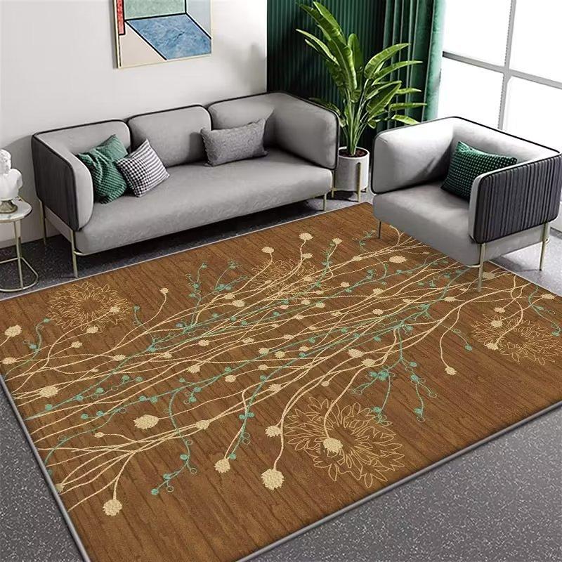 Plant Flower Carpet Living Room Coffee Table Mat Household Bedroom Bedside Carpet Bathroom Soft Foot Pad