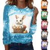 Long Sleeve Shirts For Women Cute Print Graphic Tees Blouses Casual Plus Size Basic Tops Pullover