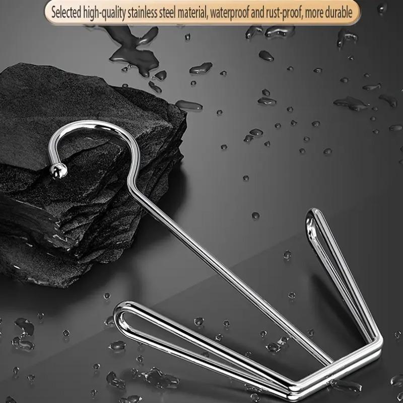 1/3/5 ks Odolný věšák na boty z nerezové oceli, prostorově úsporný kovový úložný hák na kabáty, klobouky, pantofle, ideální pro vnitřní použití