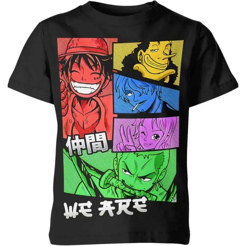 Summer 3D Digital Printing Anime One Piece Men's  Round Neck T-shirt Children Street Fashion Leisure Cosplay Shirt