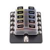 Universal 10 Way Fuse Box Block Fuse Holder Box Car Vehicle Circuit Automotive Car Fuse Accessory Tool