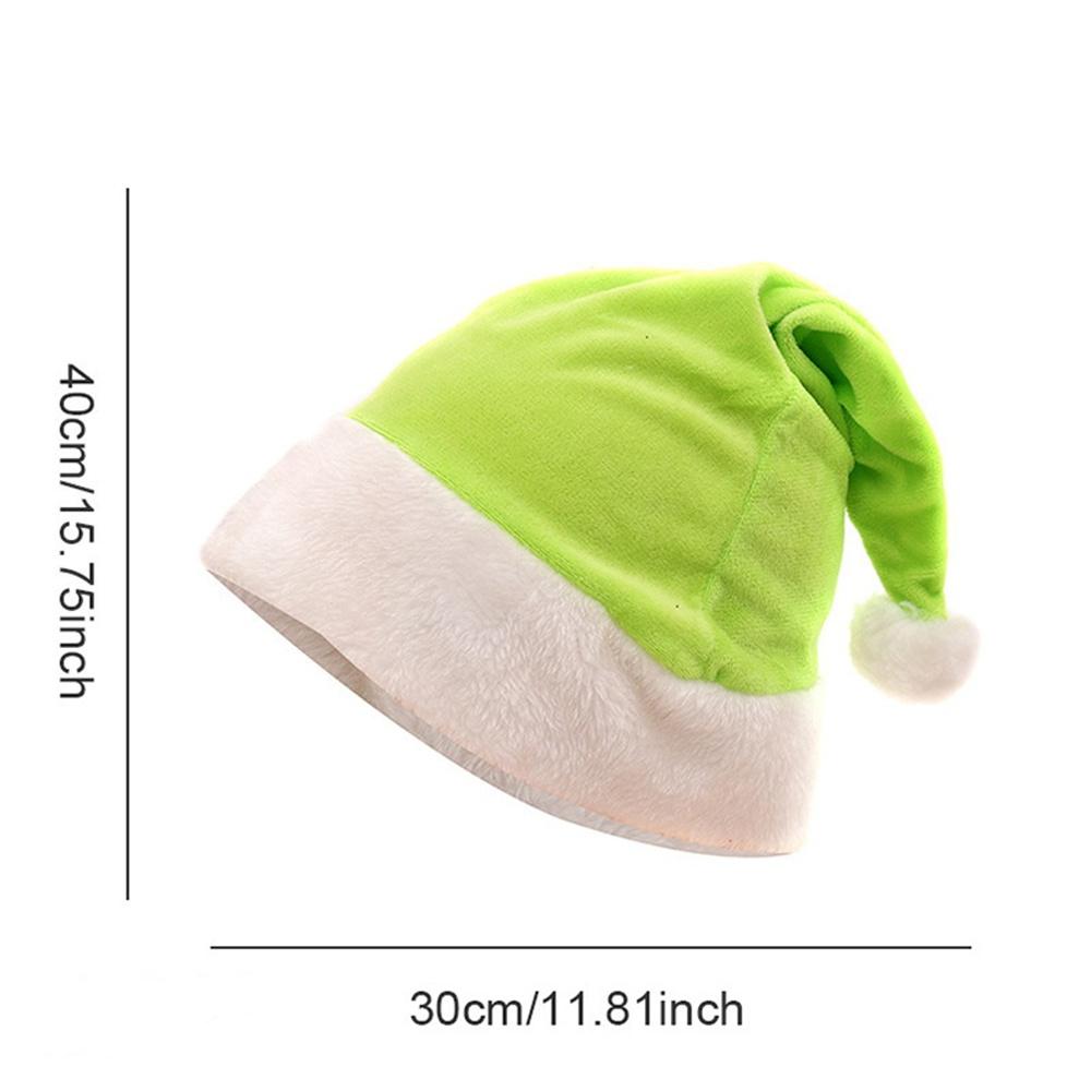 Chapeau de Père Noël de Noël Pour Adultes et Enfants Unisexe Velours Douillet Peluche Rouge Chapeaux de Noël Nouvel An Fournitures de Fête