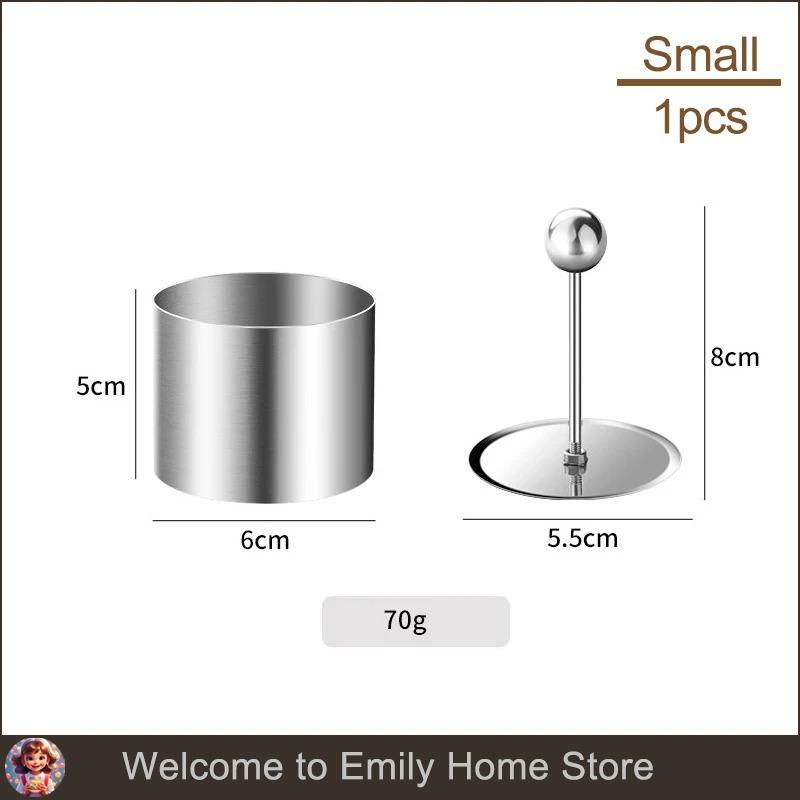 Stainless Steel Round Onigiri Mold Sushi Maker Tiramisu Ring Tuna Taro Paste Sandwich Food Ring Bento Accessories Kitchen Gadget