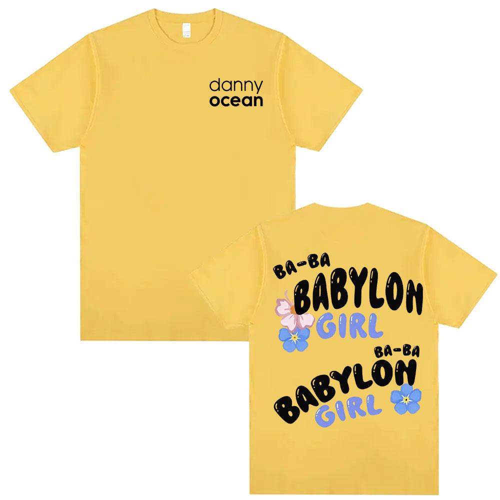 Rapper Danny Ocean Babyloh Girl T Shirts Men Women Summer Cotton High Quality Tshirt Vintage Style Oversized T Shirt Streetwear