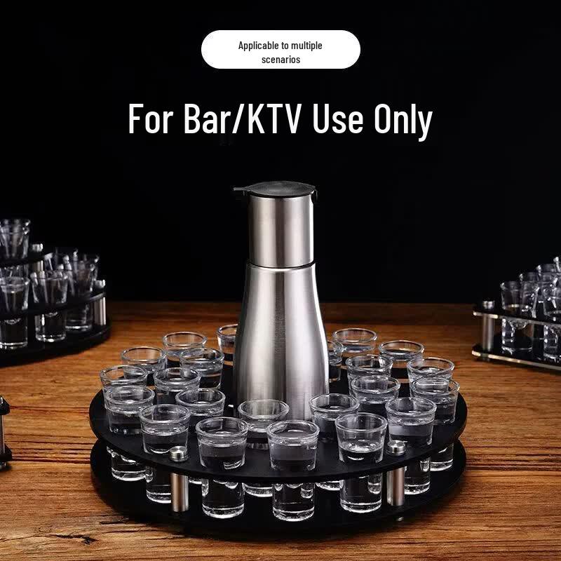 Frosted Retro Acrylic Shot Glass Holder