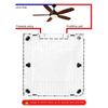 Type 86 Surfaces-mounted Ceiling Fan Speed Controller with 5-speed Adjust, Easy to Use Wall Control for Ceiling Fan