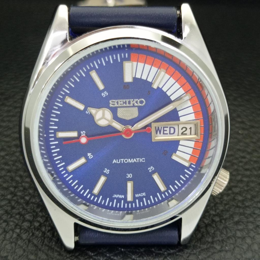 REFURBISHED SEIKO 5 AUTOMATIC 6309A VINTAGE JAPAN MENS BLUE DIAL WATCH A441146-4