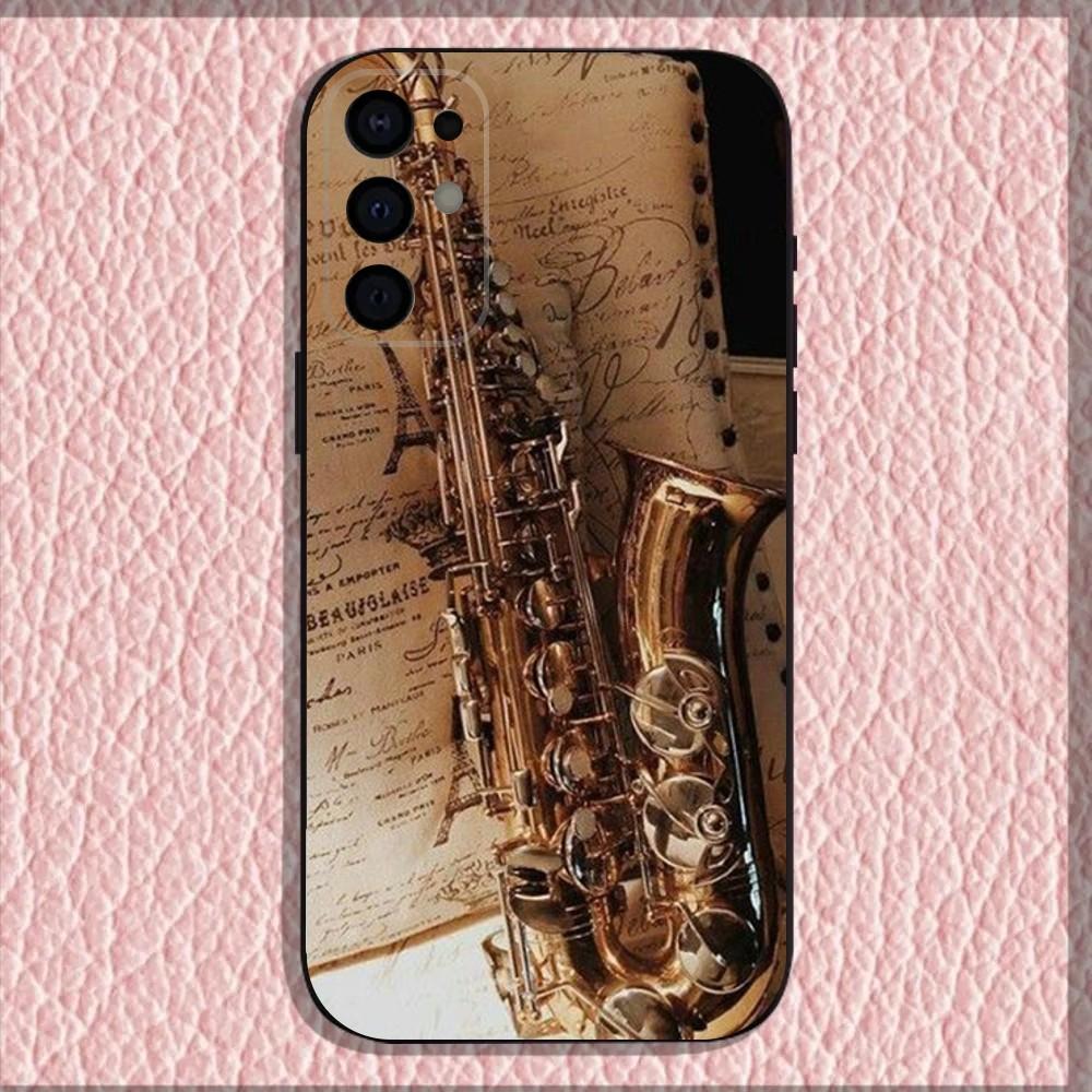 Saxophone Music Phone Case For Samsung S25,S24,S21,S22,S23,S30,Ultra,S20,Plus,Fe,Lite,Note,10,9,5G Black Cover