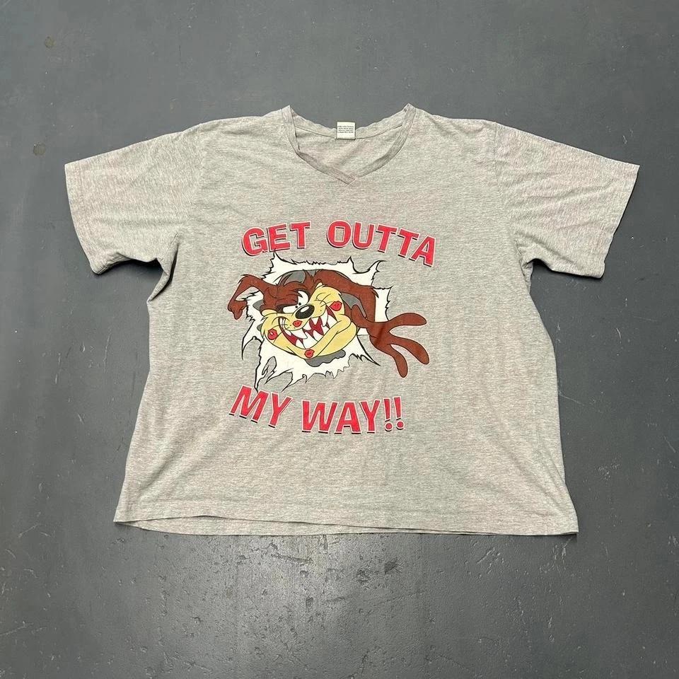 

Vintage y2k 2002 oversized Taz looney tunes double sided big print tee tshirt 3XL