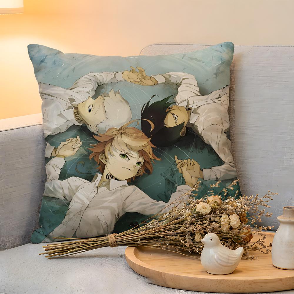 

Cushion Cover Linen SkinFriendly Soft Decorative Case For Sofa Home Decor Cute Anime The PPromised Neverland Pillow cover 30x30cm