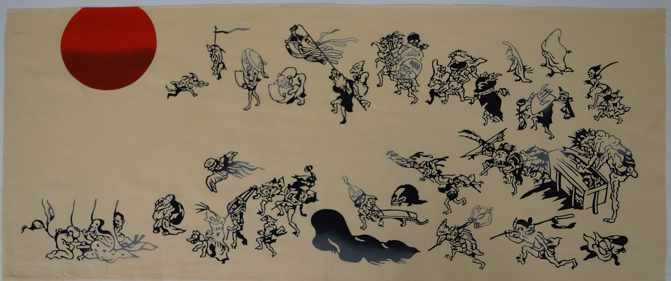 

Todaya Shoten Tenugui Hand Towel of One Hundred 376 Nashien-zome Yagyo Demons