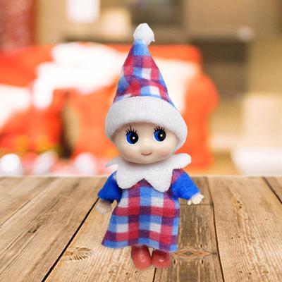 Weihnachtselfenpuppe, Winziges Miniaturzubehör, Weihnachtsdekoration Mini-Spielzeug