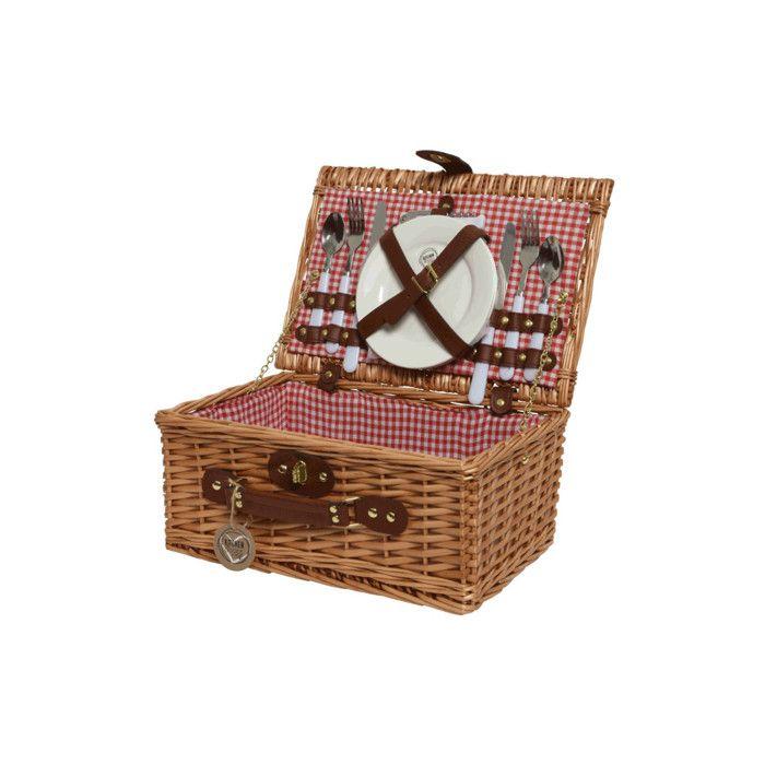 Set de pique-nique résine tressée 2 couverts - Nos Envies Déco