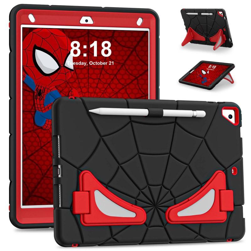 Spider-Man Shockproof Full Cover Case IPad 9th Gen 10.2 Inch Air 4 10.9 Kids Drop Protection Silicone
