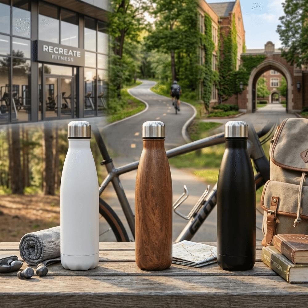 

Double Wall Water Bottle Tapered cylinder Sports Flask Easy Grip Design Thermos Outdoor Sports
