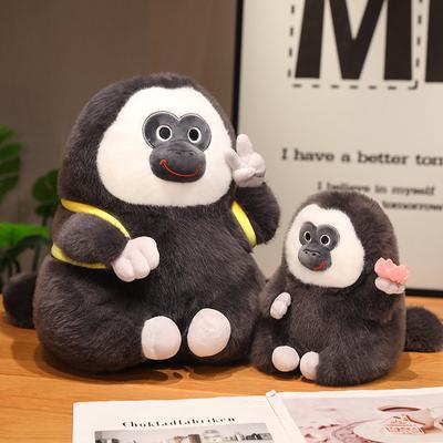 Weißgesichtiger Kapuzineraffe Plüschpuppe Bananenrucksack Weißgesichtiger Affe Umarmen Lotus Stoffpuppe Dekompressionspuppe Geschenk