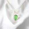 Green Cat's Eye Gemstone 925 Sterling Silver Jewelry Handmade Wedding Pendant PP-56-40