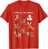 Foxes Of The World Funny Fox Animals Educational T Shirt Fashionable Tops & Tees Cotton T Shirt Fashionable On Sale