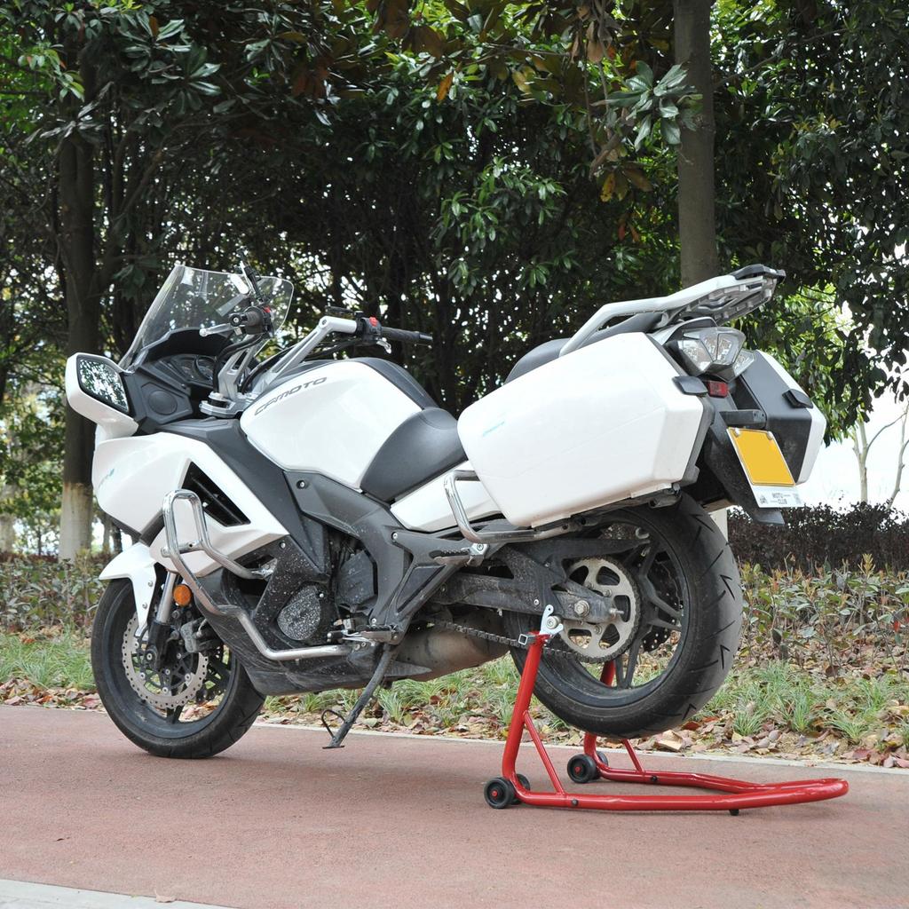 Metal Motorcycle Bike Stand Rear Universal Wheel Lift Bike Forklift Red