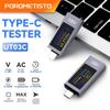 UT02C/UT03C Type-C Tester DC4-30V 0-12A Multi-function Digital Display DC Voltage Ammeter Power Meter Cell Phone Charging Tester