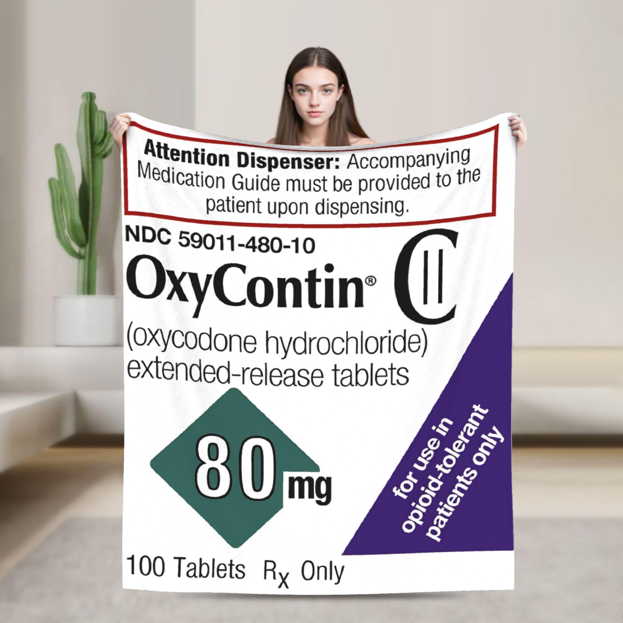 

Oxycontin 80mg Label Blanket Decorative Flannel Throw Blanket For Outdoor Warm Soft Custom Quality Bedspread Birthday Gift 30x40in