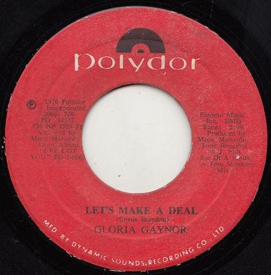 7inch Record GLORIA GAYNOR - Let's Make A Deal / Let's Make Love 2066720 Polydor 1976 UK Soul/Funk Used
