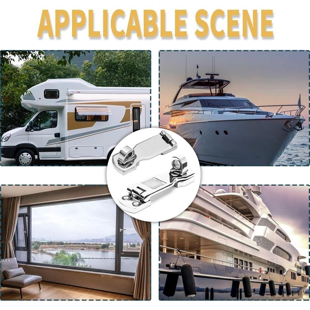 Zăvor de ușă rezistent din oțel inoxidabil de calitate marină cu lacăt rotativ